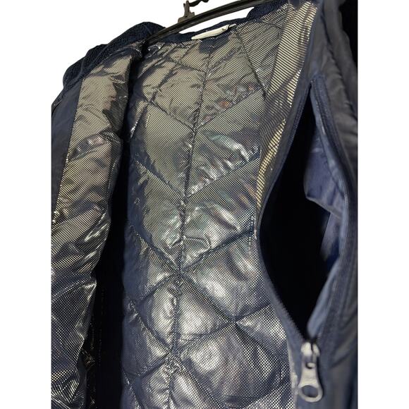 Columbia Heavenly Long Hooded Jacket Size L Navy Blue Great Condition - Picture 11 of 14